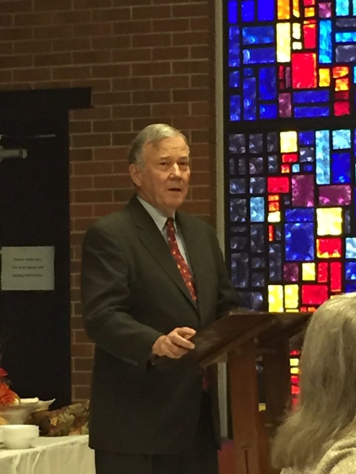 Thanksgiving Pot Luck & Pastor Emeritus Honored